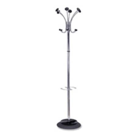 Final Destination Alba- Inc  Coat Stand- 6 Round Pegs-6 Hooks- 70in. H- Stainless Steel FI3201620